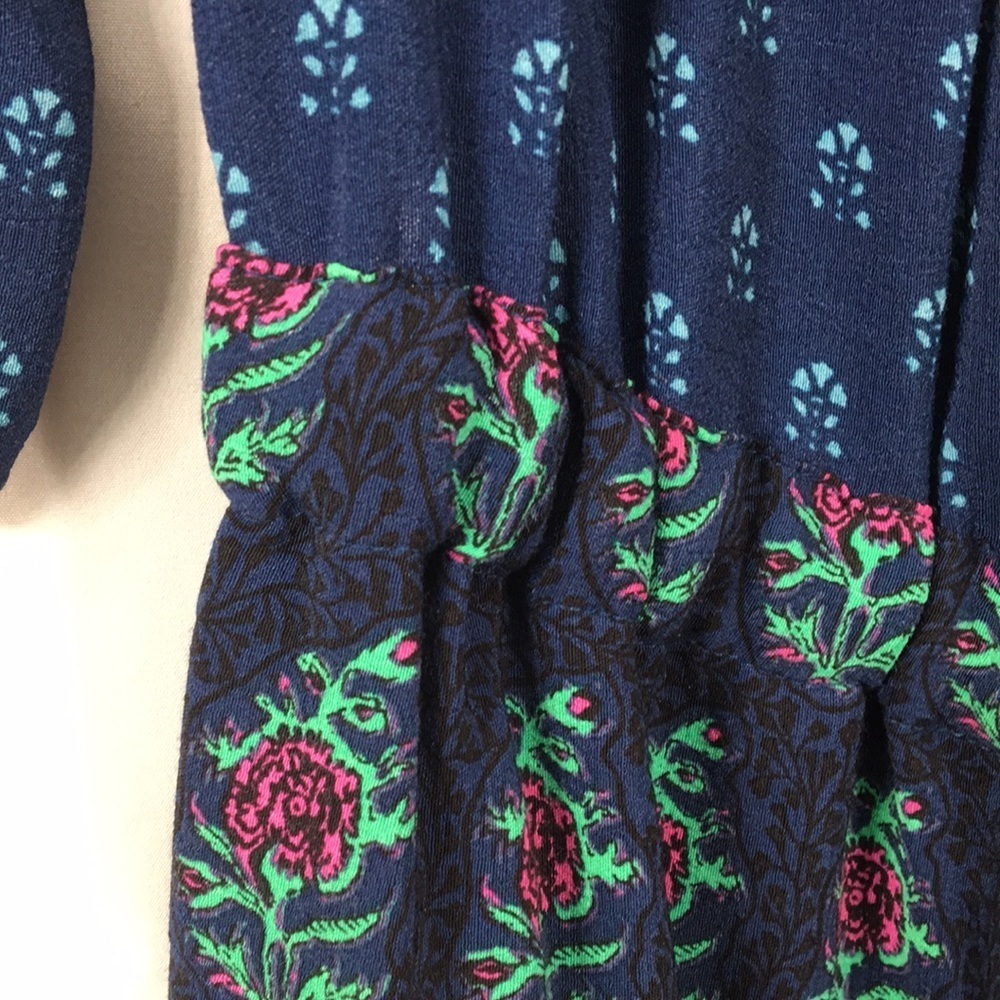 Anthropologie Kaleo Navy Floral Off the Shoulder romper Size XS NEW With Tags - Picture 8 of 16